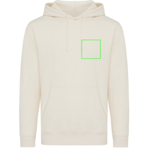 IQONIQ Rila Lightweight Hoodie aus recycelter Baumwolle natural raw bedrucken, Art.-Nr. T9404.018.5XL