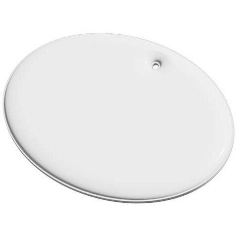 RFX™ H-16 runder, leichter, reflektierender PVC-Anhänger – groß, weiss bedrucken, Art.-Nr. 1PR13001