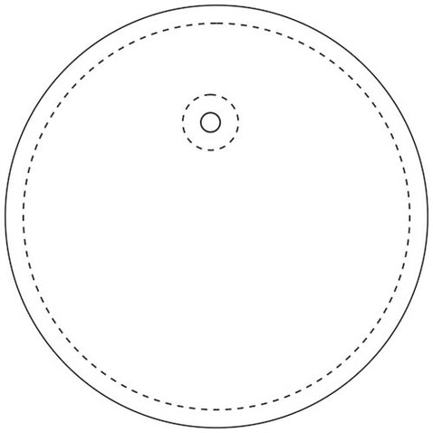 RFX™ H-16 runder, leichter, reflektierender PVC-Anhänger, weiss bedrucken, Art.-Nr. 1PR13301