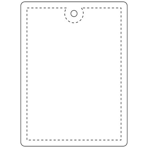 RFX™ H-12 rechteckiger, leichter, reflektierender PVC-Anhänger – groß, weiss bedrucken, Art.-Nr. 1PR13501