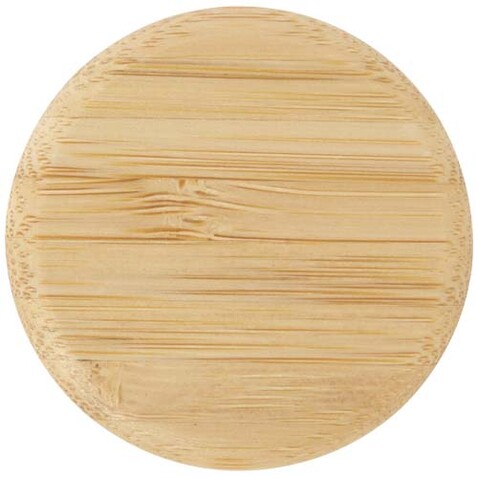 Porto 500 ml Glas-Flasche mit Silikongriff und Bambusdeckel, transparent klar bedrucken, Art.-Nr. 10085301