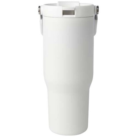 Bronx 900 ml RCS-zertifizierter Kupfer-Vakuum Isolierbecher aus Edelstahl mit Doppelfunktionsdeckel, weiss bedrucken, Art.-Nr. 10086401