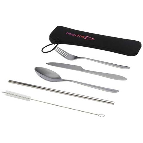 Sheen 5-teiliges Besteckset aus Edelstahl, silber bedrucken, Art.-Nr. 11341314