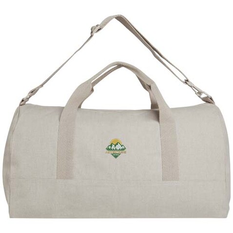 Porter 500 g/m² Aware™ recycelte Reisetasche 50 L, Oatmeal bedrucken, Art.-Nr. 12074707