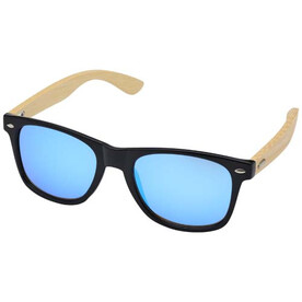 Hue Sonnenbrille mit Bambusbügeln, blau, natur bedrucken, Art.-Nr. 12704952