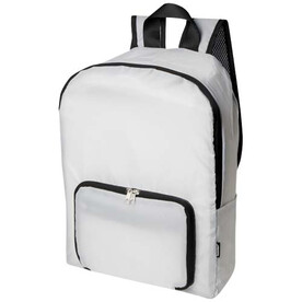EcoFold faltbarer RPET Rucksack 15 L, weiss bedrucken, Art.-Nr. 13009001