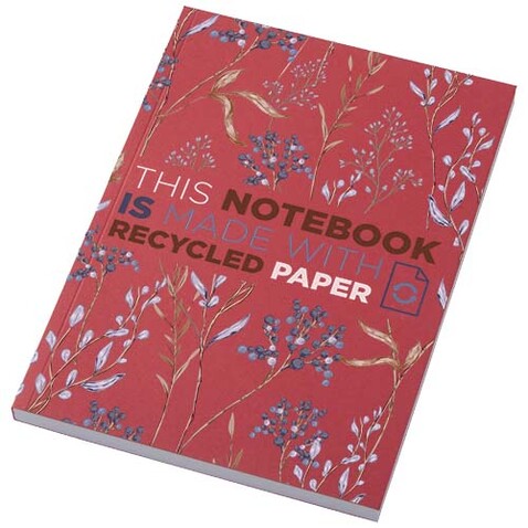Novella Austen A5 Softcover Notizbuch aus Recyclingmaterial – 100 Blatt, rot bedrucken, Art.-Nr. 21024821 Novella Austen A5 Softcover Notizbuch aus Recyclingmaterial – 100 Blatt, rot bedrucken, Art.-Nr. 21024821