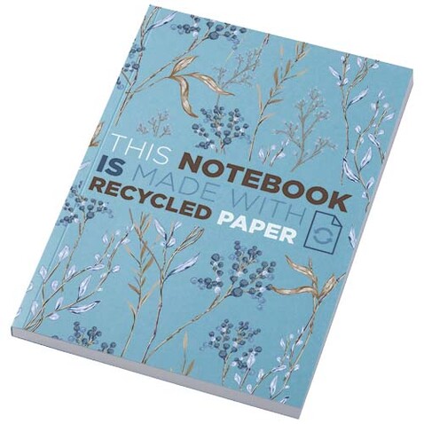 Novella Austen A5 Softcover Notizbuch aus Recyclingmaterial – 100 Blatt, blau bedrucken, Art.-Nr. 21024852 Novella Austen A5 Softcover Notizbuch aus Recyclingmaterial – 100 Blatt, blau bedrucken, Art.-Nr. 21024852