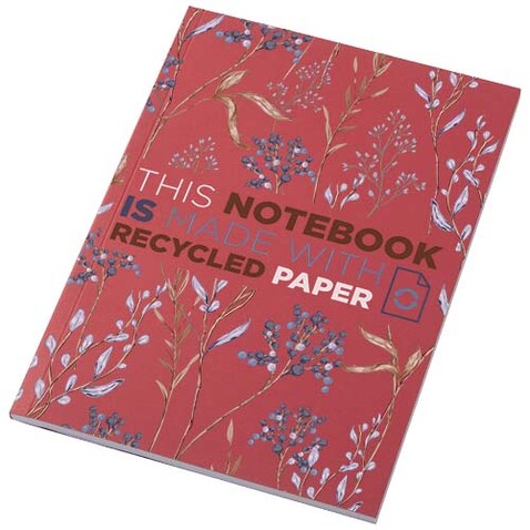 Novella Austen A5 Softcover Notizbuch aus Recyclingmaterial – 50 Blatt, rot bedrucken, Art.-Nr. 21024921