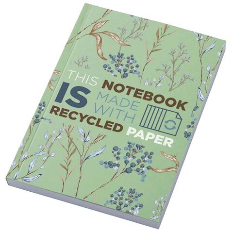 Novella Austen A6 Softcover Notizbuch aus Recyclingmaterial – 100 Blatt, grün bedrucken, Art.-Nr. 21026261 Novella Austen A6 Softcover Notizbuch aus Recyclingmaterial – 100 Blatt, grün bedrucken, Art.-Nr. 21026261