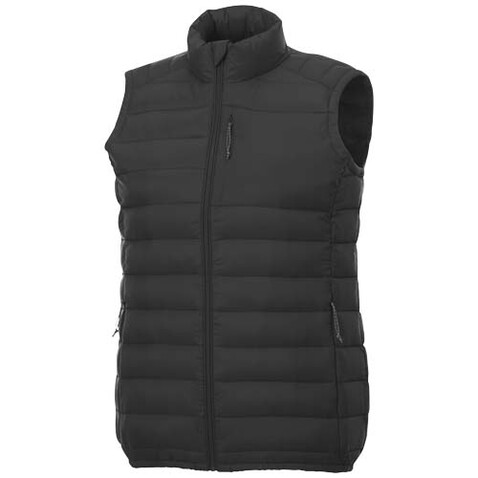 Pallas recycelter wattierter Bodywarmer für Herren, schwarz bedrucken, Art.-Nr. 39437900
