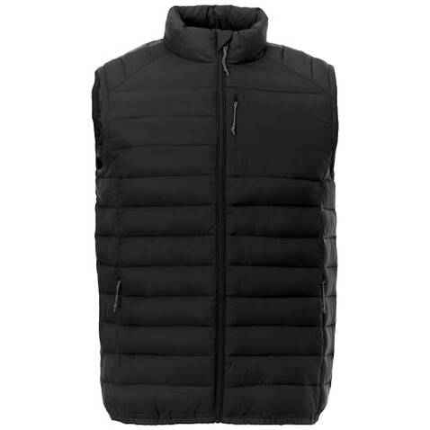 Pallas recycelter wattierter Bodywarmer für Herren, schwarz bedrucken, Art.-Nr. 39437900