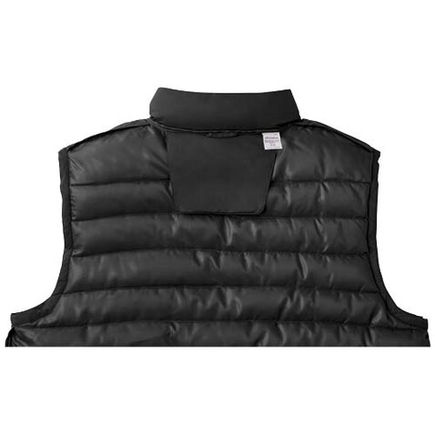 Pallas recycelter wattierter Bodywarmer für Herren, schwarz bedrucken, Art.-Nr. 39437900