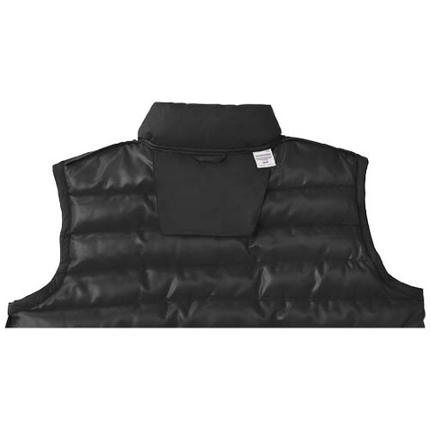 Pallas recycelter wattierter Bodywarmer für Damen, schwarz bedrucken, Art.-Nr. 39438901