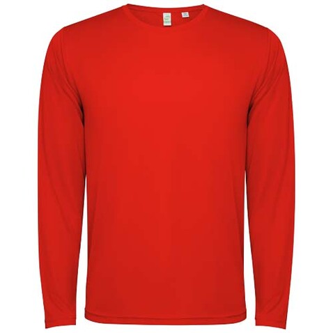 Estoril Langarm-Shirt Unisex, rot bedrucken, Art.-Nr. R04324I1