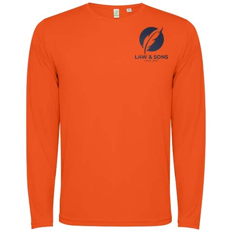 Estoril Langarm-Shirt Unisex, Fire orange bedrucken, Art.-Nr. R0432D82