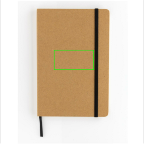 Craftstone A5 Notizbuch aus recycelt. Kraft- und Steinpapier braun bedrucken, Art.-Nr. P774.597