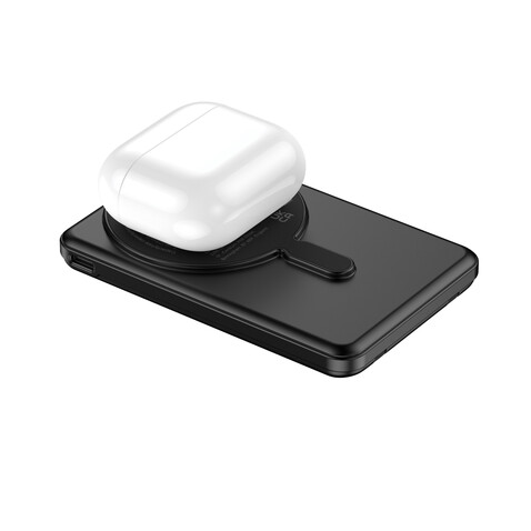 Urban Vitamin Redwood 5-in-1 5.000mAh 20W PD magn. Powerbank schwarz bedrucken, Art.-Nr. P322.7101