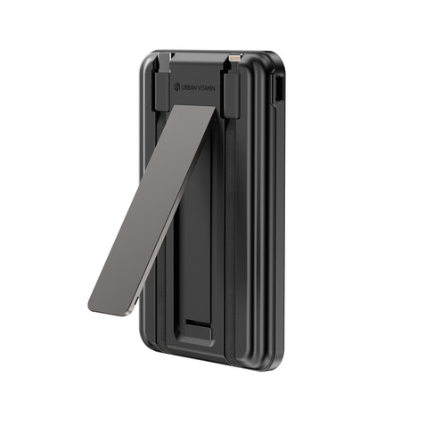 Urban Vitamin Redwood 5-in-1 5.000mAh 20W PD magn. Powerbank schwarz bedrucken, Art.-Nr. P322.7101