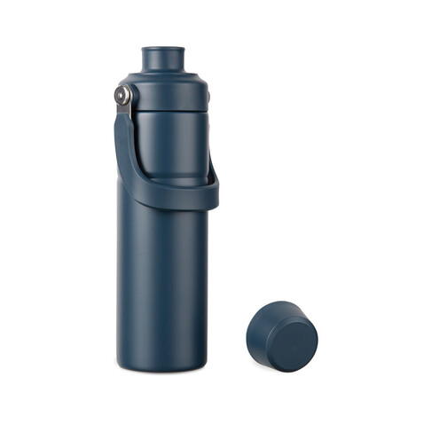 VINGA Baltimore Trek RCS recycelte SS Flasche 600ml navy blau bedrucken, Art.-Nr. V4300605 VINGA Baltimore Trek RCS recycelte SS Flasche 600ml navy blau bedrucken, Art.-Nr. V4300605