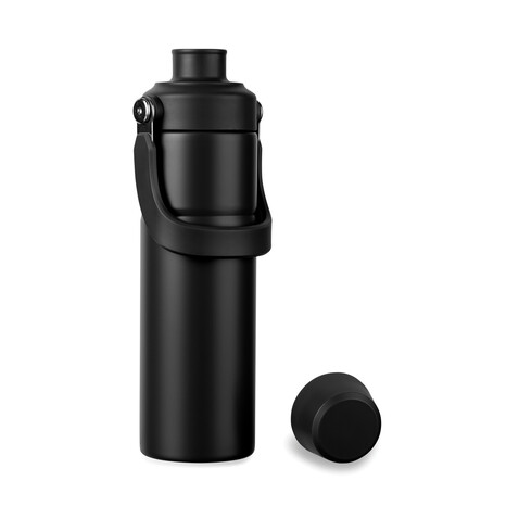 VINGA Baltimore Trek RCS recycelte SS Flasche 600ml schwarz bedrucken, Art.-Nr. V4300601 VINGA Baltimore Trek RCS recycelte SS Flasche 600ml schwarz bedrucken, Art.-Nr. V4300601