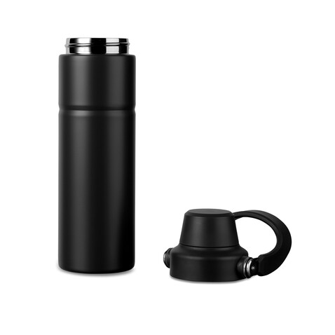 VINGA Baltimore Trek RCS recycelte SS Flasche 600ml schwarz bedrucken, Art.-Nr. V4300601 VINGA Baltimore Trek RCS recycelte SS Flasche 600ml schwarz bedrucken, Art.-Nr. V4300601