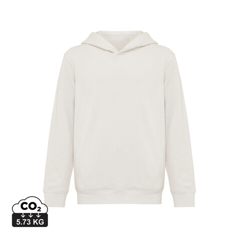 IQONIQ Yengo KidsHoodie mit Seitentaschen aus rec. Baumwolle ivory white bedrucken, Art.-Nr. T6404.040.910