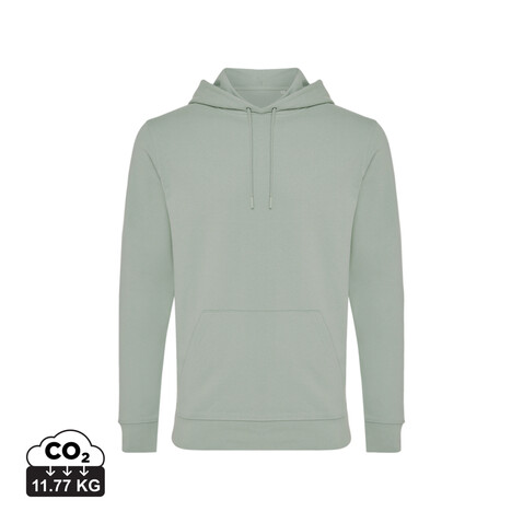 IQONIQ Jasper Hoodie aus recycelter Baumwolle Iceberg green bedrucken, Art.-Nr. T9400.023.XXXL