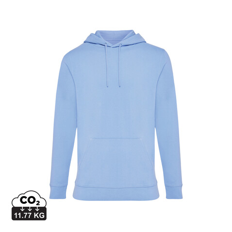 IQONIQ Jasper Hoodie aus recycelter Baumwolle sky blue bedrucken, Art.-Nr. T9400.022.L