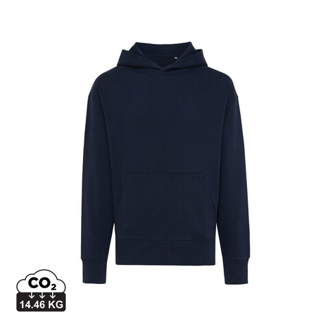IQONIQ Yoho Relax-Hoodie aus recycelter Baumwolle navy blau bedrucken, Art.-Nr. T9402.002.XXS IQONIQ Yoho Relax-Hoodie aus recycelter Baumwolle navy blau bedrucken, Art.-Nr. T9402.002.XXS