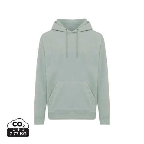 IQONIQ Trivor Mikrofleece-Kapuzen-Pulli aus recyc. Polyester Iceberg green bedrucken, Art.-Nr. T9403.023.XS