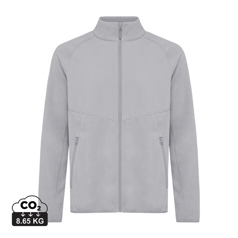 IQONIQ Talung Mikrofleece Jacke aus recyceltem Polyester storm grey bedrucken, Art.-Nr. T9603.027.M