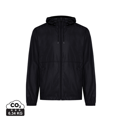 IQONIQ Logan Lightweight Jacke aus recyceltem Polyester schwarz bedrucken, Art.-Nr. T9701.001.S
