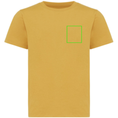 IQONIQ Koli Kids T-Shirt aus recycelter Baumwolle ochre yellow bedrucken, Art.-Nr. T6100.021.56