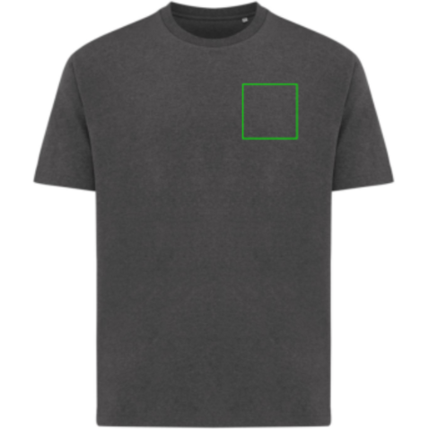 IQONIQ Teide T-Shirt aus recycelter Baumwolle heather anthracite bedrucken, Art.-Nr. T9105.014.XL