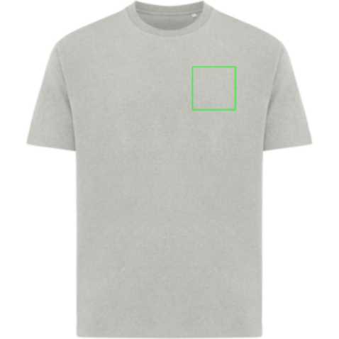 IQONIQ Teide T-Shirt aus recycelter Baumwolle heather grey bedrucken, Art.-Nr. T9105.013.M