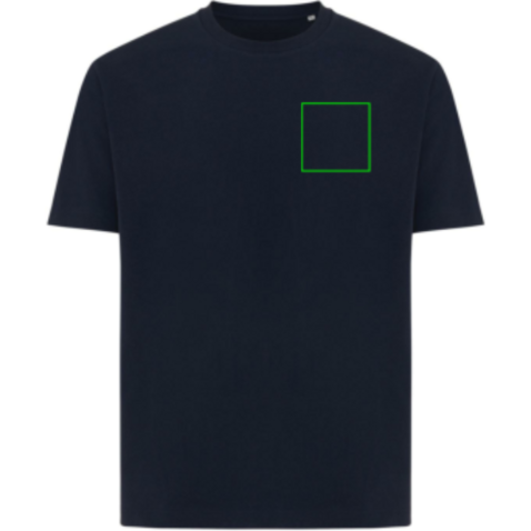 IQONIQ Teide T-Shirt aus recycelter Baumwolle navy blau bedrucken, Art.-Nr. T9105.002.S