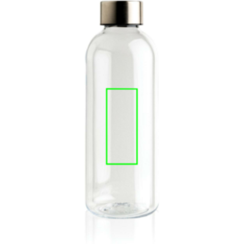 Auslaufsichere Trinkflasche mit Metalldeckel transparent bedrucken, Art.-Nr. P433.440