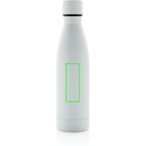 RCS recycelte Stainless Steel Solid Vakuum-Flasche weiß bedrucken, Art.-Nr. P433.273