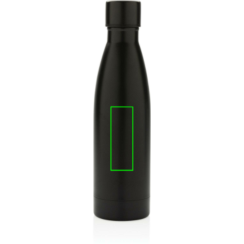 RCS recycelte Stainless Steel Solid Vakuum-Flasche schwarz bedrucken, Art.-Nr. P433.271