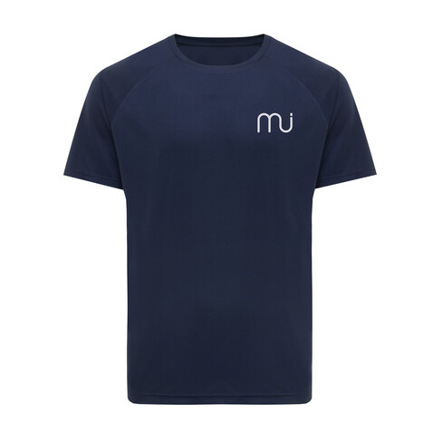 IQONIQ Tikal Sport Quick-Dry T-Shirt aus rec. Polyester navy blau bedrucken, Art.-Nr. T9102.002.S