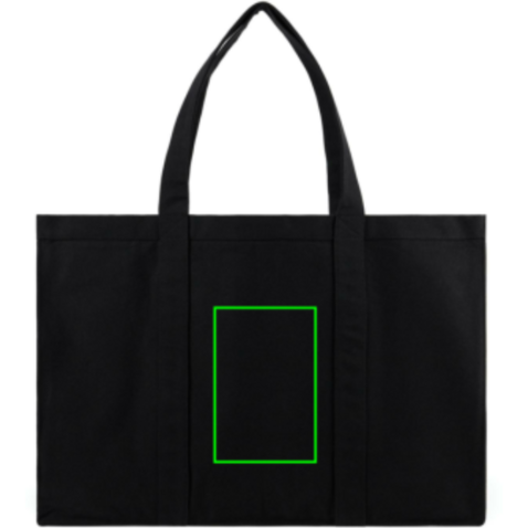 VINGA Hilo AWARE™ Maxi-Tasche aus recyceltem Canvas schwarz bedrucken, Art.-Nr. V762011