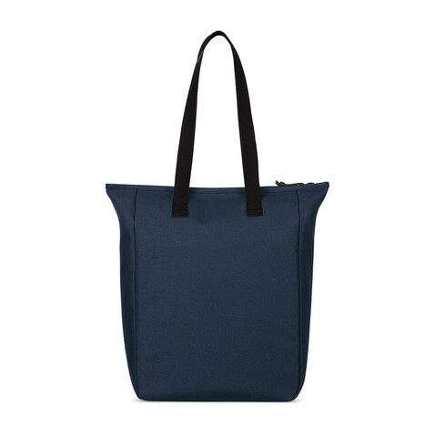 Renew AWARE™ rPET Tragetasche mit Reißverschluss navy blau bedrucken, Art.-Nr. 100804-410
