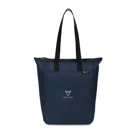 Renew AWARE™ rPET Tragetasche mit Reißverschluss navy blau bedrucken, Art.-Nr. 100804-410