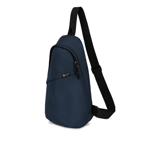 Renew AWARE™ rPET Sling Bag navy blau bedrucken, Art.-Nr. 100805-410