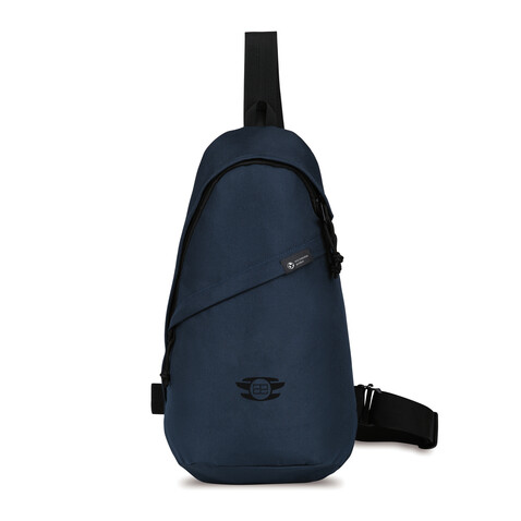 Renew AWARE™ rPET Sling Bag navy blau bedrucken, Art.-Nr. 100805-410