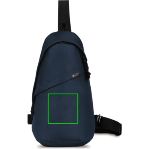 Renew AWARE™ rPET Sling Bag navy blau bedrucken, Art.-Nr. 100805-410