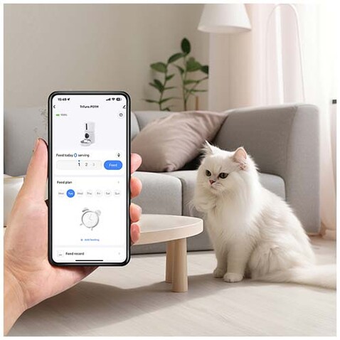 Prixton Smart WLAN Futterautomat für Haustiere, weiss bedrucken, Art.-Nr. 1PA20701