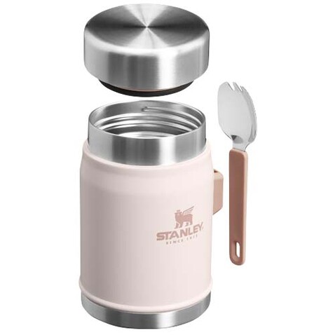 Stanley 400ml Legendary Food Jar Lunchpot mit Göffel, hellrosa bedrucken, Art.-Nr. 10088141
