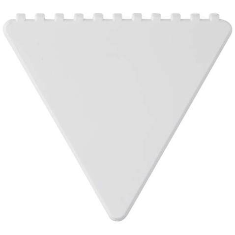 Frosty triangular recycled plastic ice scraper, weiss bedrucken, Art.-Nr. 21049801